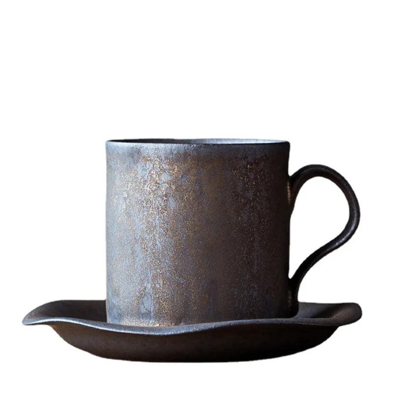 Handmade Stoneware Mug with Tray