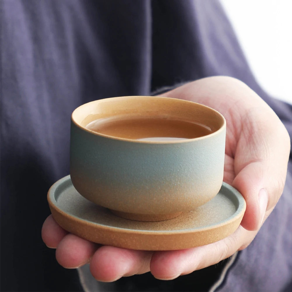 Japanese Elegant Gradient Pottery Coaster