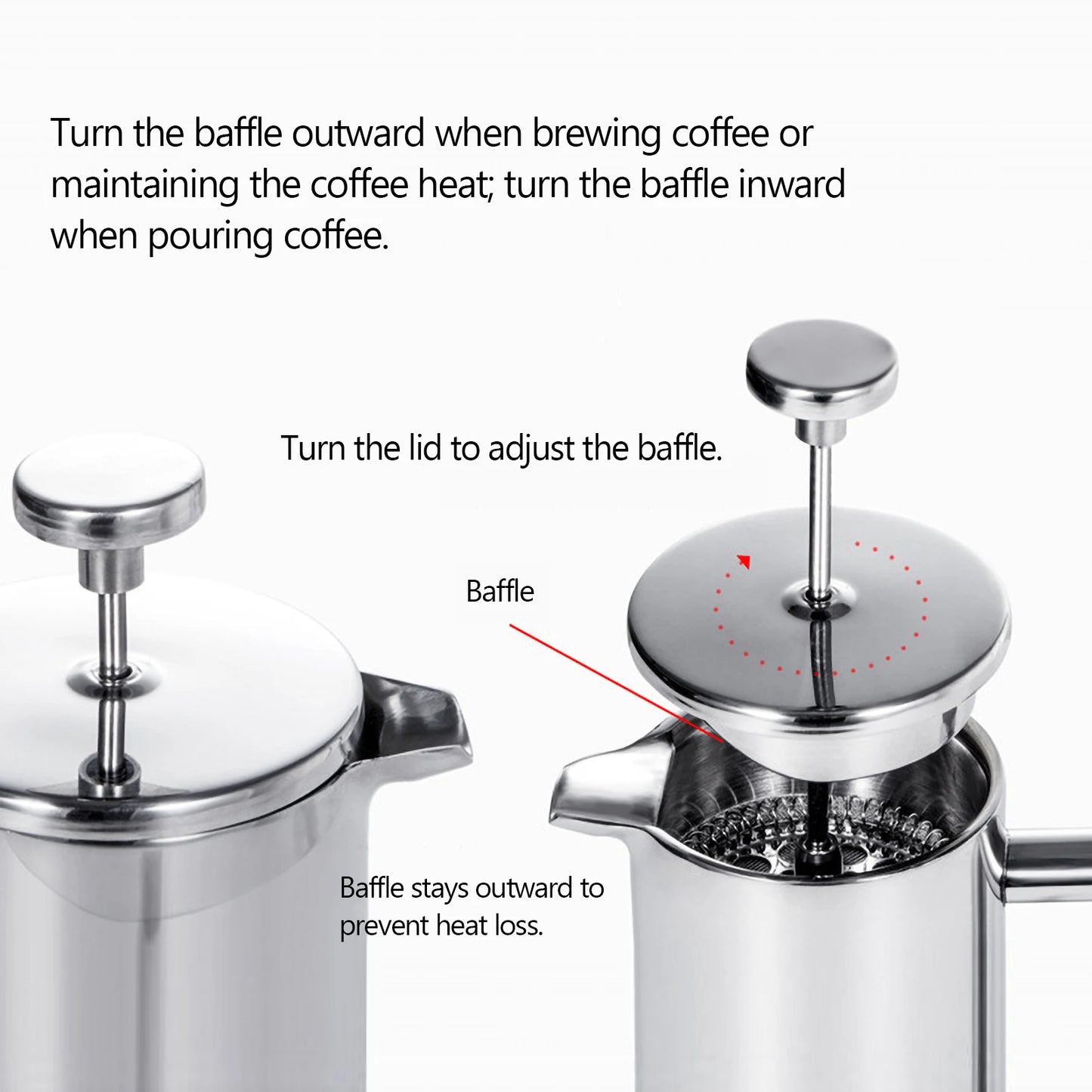 Stainless Steel French Press Coffee Maker