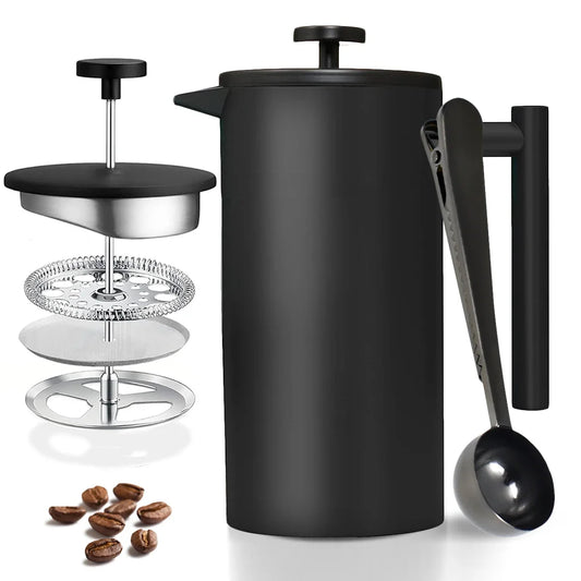 French Press Coffee Maker with Spoon