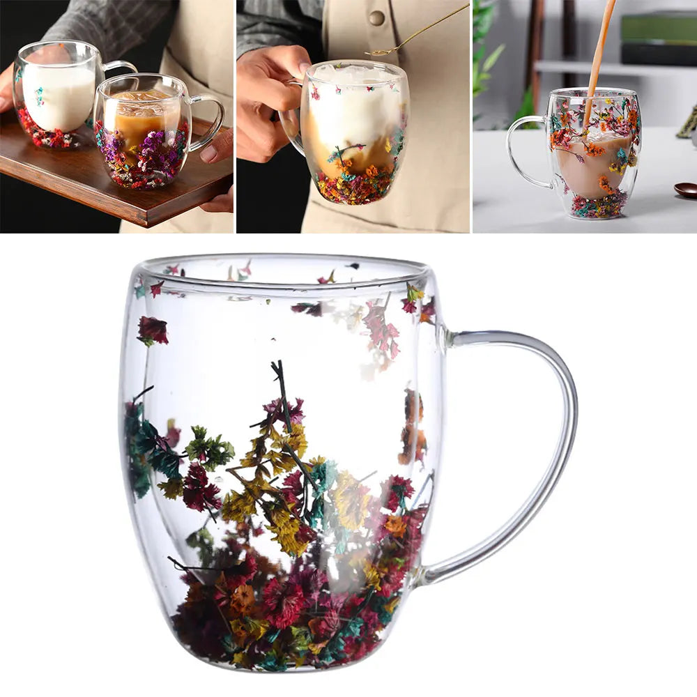 Double Wall Glass Dried Flower Cups