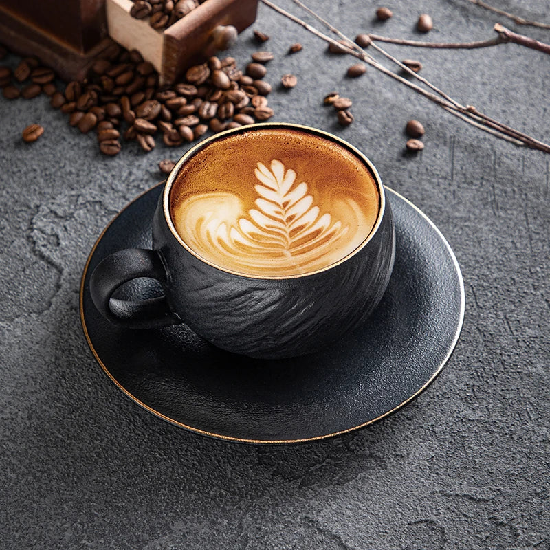 Nordic Ceramic Coffee Cup with Spoon – Luxury Cup