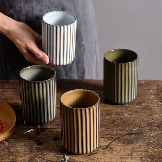 Striped Ceramic Mugs