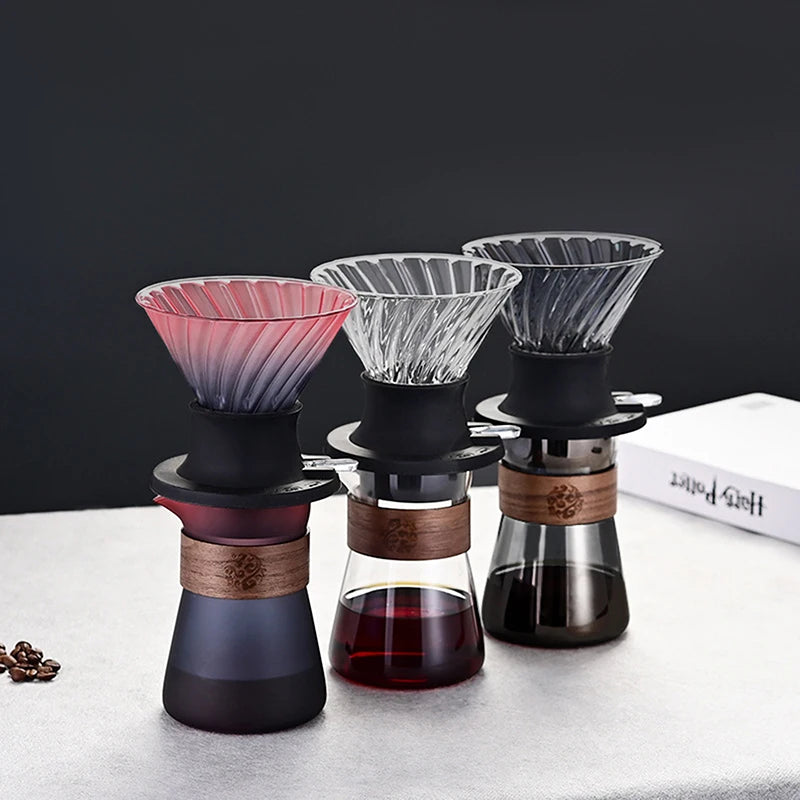 Glass Pour Over Coffee Maker Set with Filters