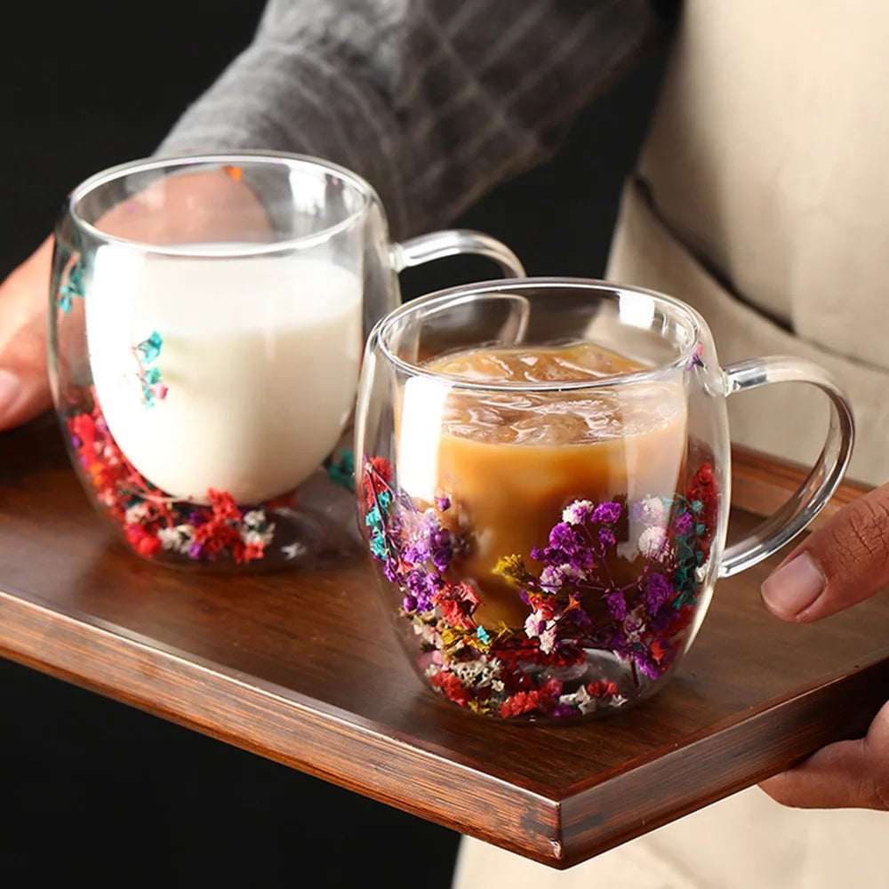 Double Wall Glass Dried Flower Cups