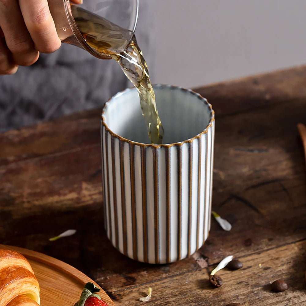 Striped Ceramic Mugs