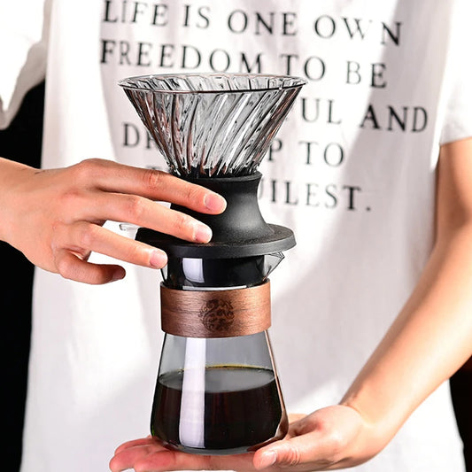 Glass Pour Over Coffee Maker Set with Filters