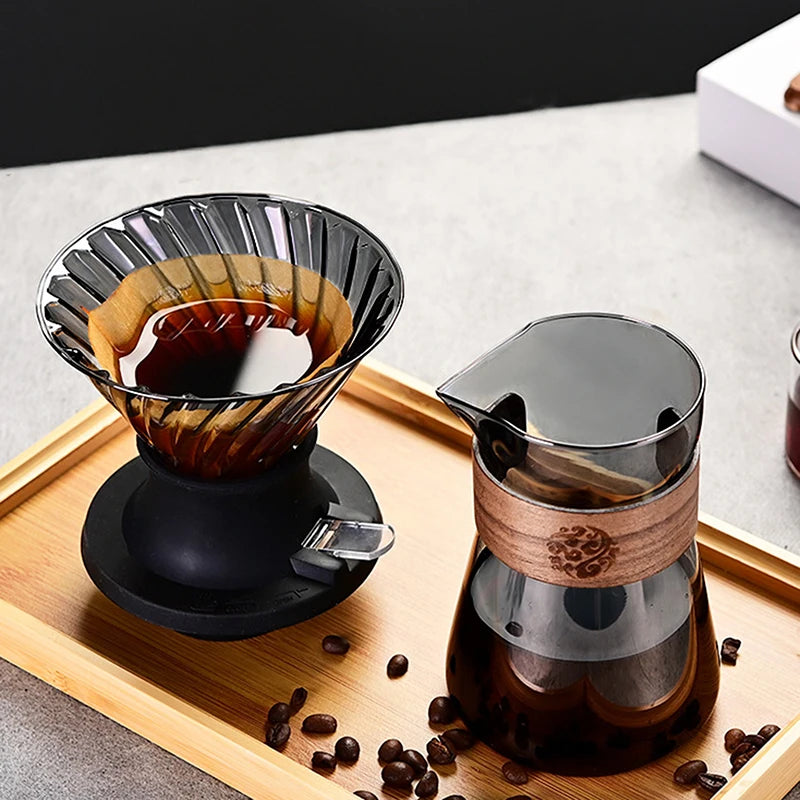 Glass Pour Over Coffee Maker Set with Filters