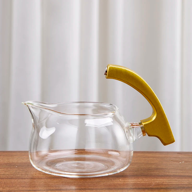 Elegant Glass Teapot with Magnetic Water Diversion Infuser - Art Piece