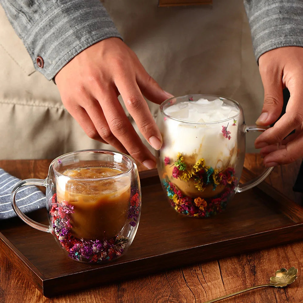 Double Wall Glass Dried Flower Cups