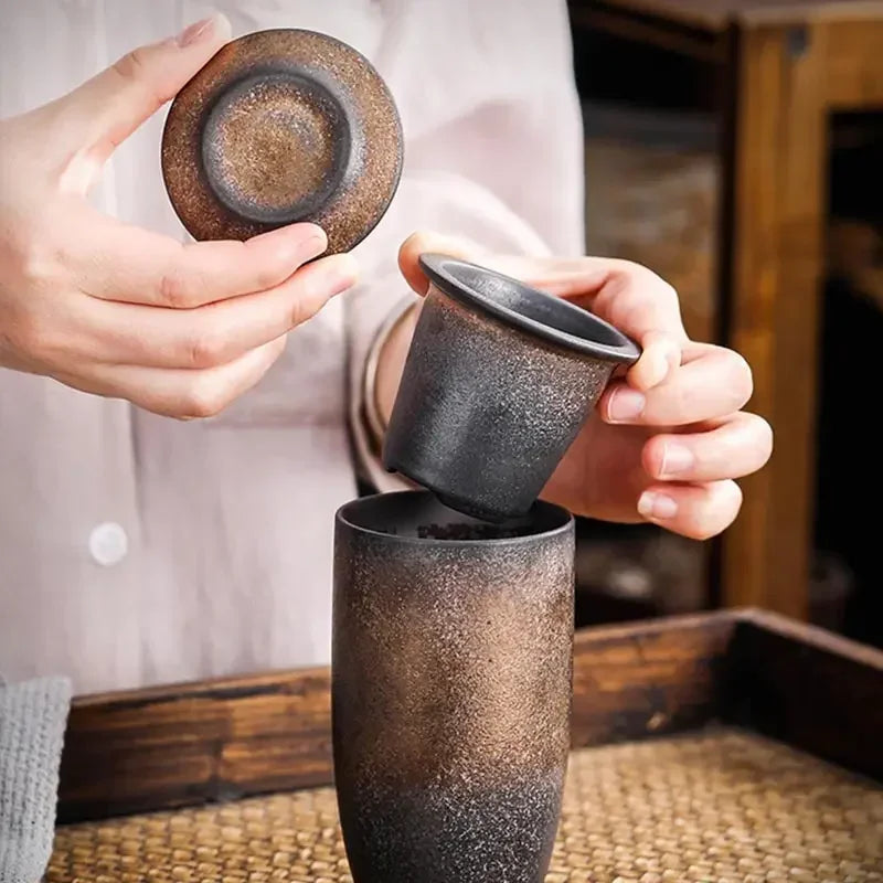 Japanese  Vintage Stoneware Espresso & Coffee Mug