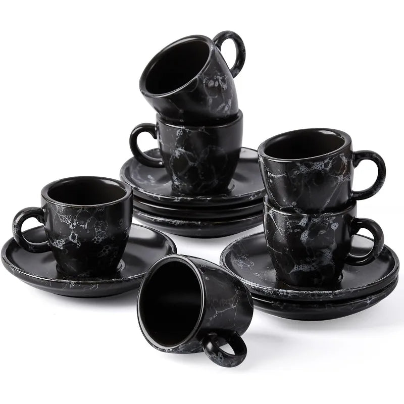 Cup Set with Saucers & Stand